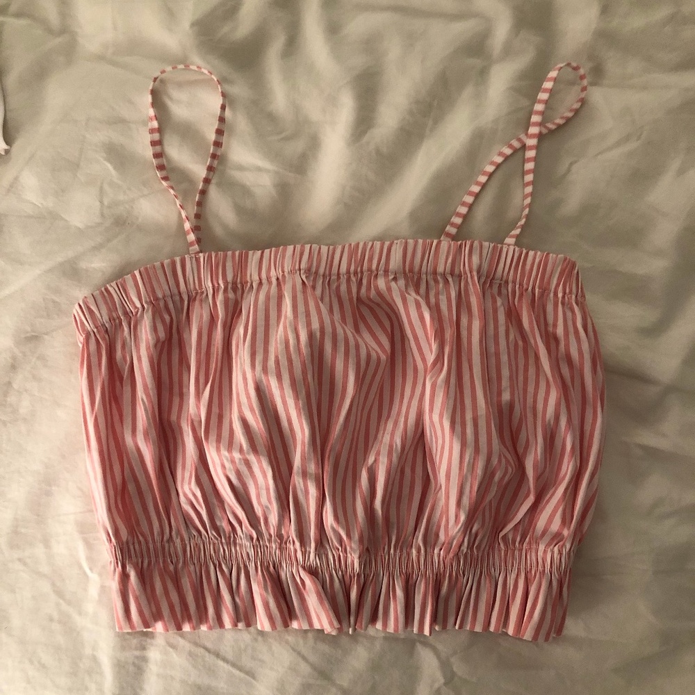 UO (Kimchi Blue) Elaina ruffle striped top